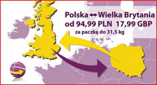 Paczki do/z Wielkiej Brytanii - 94,99PLN za 31,5kg!