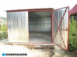 garaż blaszany 3x5 z bramą dwuskrzydłową